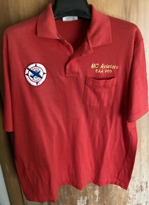 Eagle Flight Patch MC Aviators EAA 966 Aviation Men’s XL Embroidered Polo Foto 1 de 4