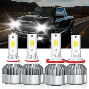 For Dodge Ram 1500 2009-2010 Kit LED Headlight Bulb High&Low Beam Combo 10000lm - Picture 1 of 11