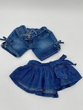 S 2 Build A Bear Workshop Blue Denim Skirt Shorts Style Y2K Separates Mix Match