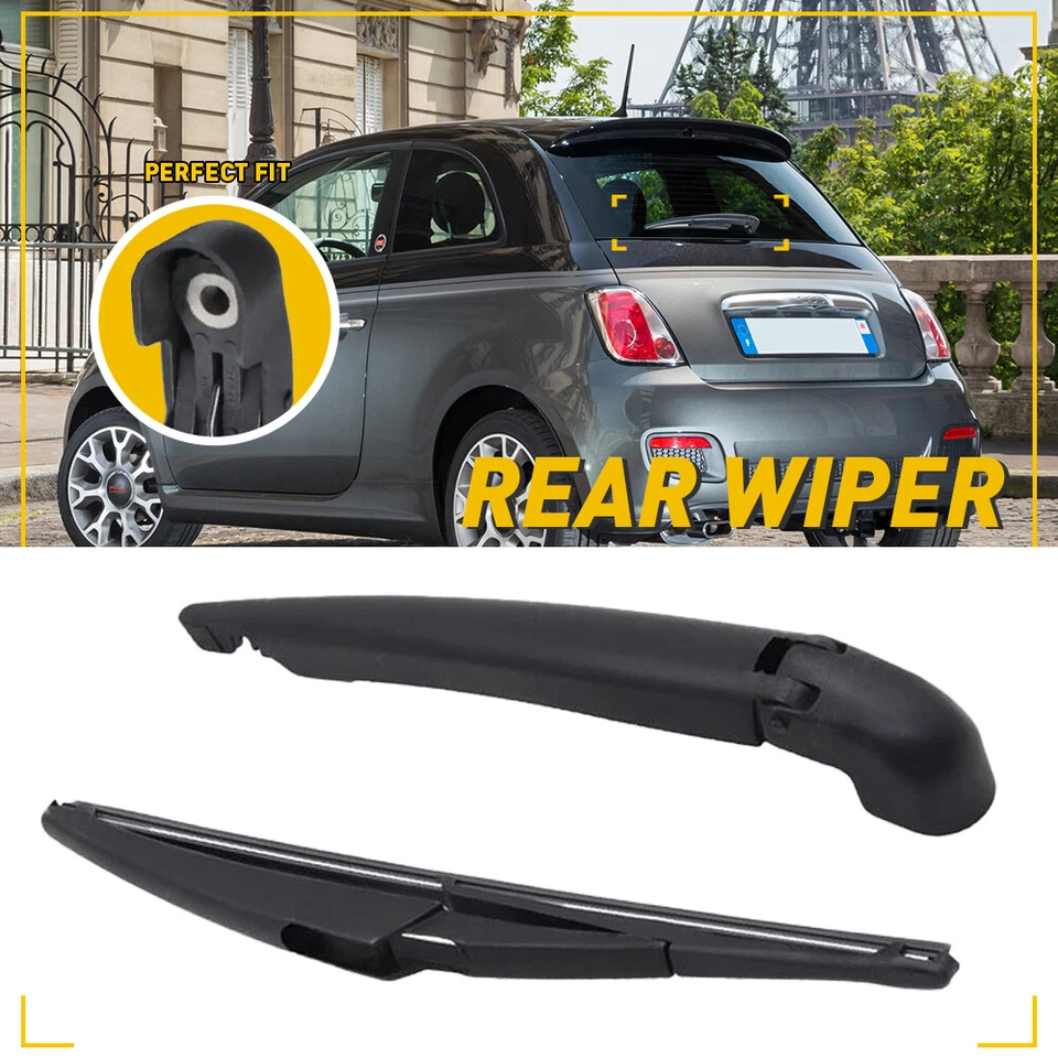 Brazo y cuchilla limpiaparabrisas trasero aptos para FIAT 500 2012-2019 OE 68079869AA 68079870AA EXV Foto 1 de 4