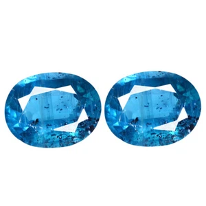 5.66Ct VVS [2Pcs Pair] Exceptional Oval 9.7 x 7.1 MM Royal Blue Natural Kyanite - Picture 1 of 5
