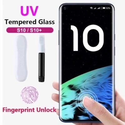 Pellicola Vetro Temperato Curvo ULTRASUONI Liquid UV per Samsung S10 / S10+ PLUS - Immagine 1 di 4