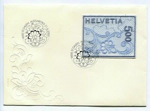 Switzerland "ST. GALLEN EMBROIDERY STAMP" World's 1st Embroidered Stamp FDC 2000 - Picture 1 of 6