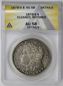 1878-S Morgan Dollar $1 AU 58 Details ANACS - Picture 1 of 4