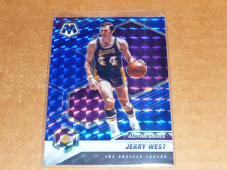 2020/21 Panini Mosaic JERRY WEST BLUE PRIZM LAKERS 56/99 N3895 - Image 1 of 1