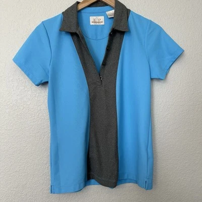 Camiseta polo de golf EP Pro Tour Tech para mujer pequeña informal manga corta azul usada en excelente estado Foto 1 de 4