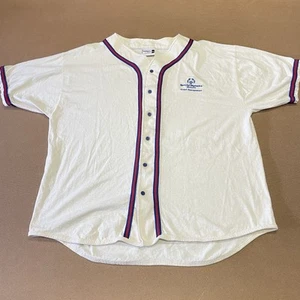 VINTAGE Special Olympics Jersey Shirt Adult XXL 2XL Beige Baseball USA Y2K Mens - Picture 1 of 15