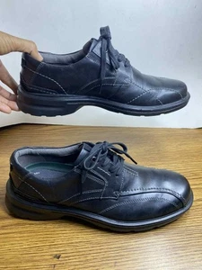 Clarks Collection Extreme Comfort Men's Black Leather Shoes Size 9M Lace Up - Picture 1 of 11