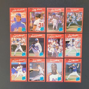 12 BEWERTETE ROOKIES KARTEN 1990 Donruss Greg Vaughn Marquis Grissom Kelly Mann - Bild 1 von 2