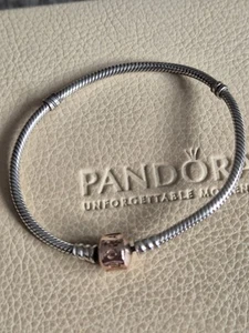 Genuine Pandora Rose Gold Clasp Bracelet ALE R #580702 19.5cm - Picture 1 of 2
