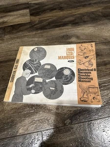 1986 LTD AND MARQUIS ELECTRICAL AND VACUUM TROUBLE-SHOOTING MANUAL - Foto 1 di 2