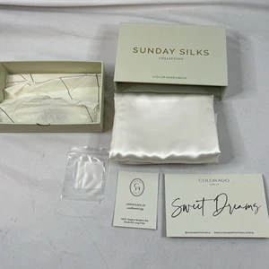 Kissenhülle Seide neu. Sunday Silks Collection Made in Colorado. Standard. Elfenbein - Bild 1 von 9