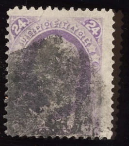 US Scott 153 Used 24c purple 1870 Lot D076 bhmstamps - Picture 1 of 2
