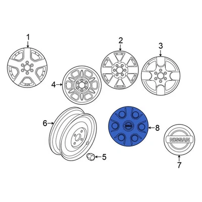 For Nissan Frontier 2005-2021 Nissan 40315EA000 Wheel Cover - Imagem 1 de 4