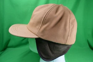 Khakifarbene Mütze Kappe Erwachsene groß mit Ohr & Nackenklappe, groß, Steppfutter, hergestellt in den USA - Bild 1 von 7