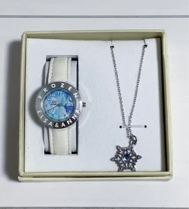 Frozen Girl Princess Watch & Crystal Necklace Set, Elsa & Anna, Used - Picture 1 of 1