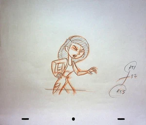 Kim Possible 2002 Produktion handgezeichnete Animation Bleistift Layout Disney Channel - Bild 1 von 2