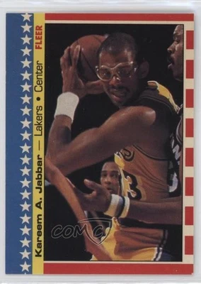 1987-88 Fleer Stickers Kareem Abdul-Jabbar #8 HOF - Image 1 of 2