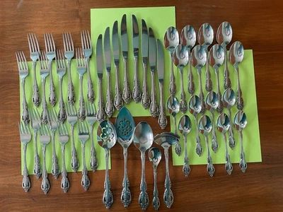 45 Pieces Oneida Community BRAHMS Pattern Stainless Flatware SET for 8 + Serving - Image 1 of 4