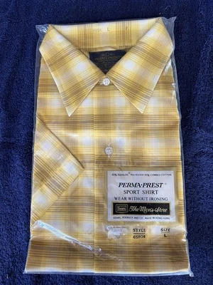 Vintage Sears Roebucks Perma-Prest Shirt Light Cotton Blend Size Large NIP - Image 1 of 3