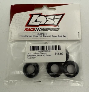 Losi LOS252112 17mm Flanged Wheel Nut, Black (4): Super Rock Rey - Picture 1 of 6