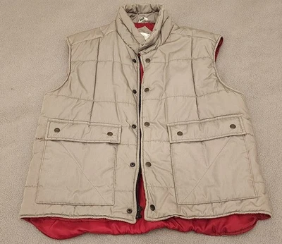 Chaleco acolchado Northwest Territory para hombre grande 42/44 gris rojo a presión cremallera completa pesado Foto 1 de 4