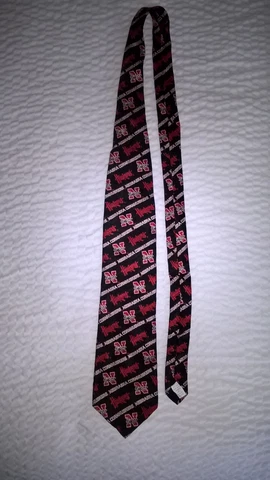 Nebraska Cornhuskers 60" Necktie 100% Silk RM Sport 1997 Red White Black NCAA Cover