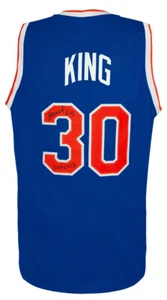 Bernard King Signed Blue T/B Custom Basketball Jersey w/HOF 2013 -(SCHWARTZ COA) - Picture 1 of 3