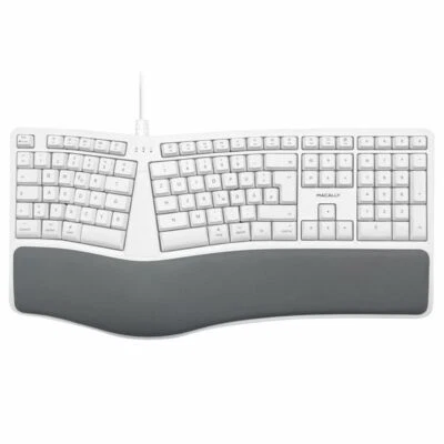 Macally MERGOKEY-DE, ergonomische USB-A-Tastatur mit Handballenauflage - Bild 1 von 4