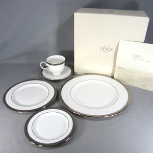 8 Lenox Landmark Platinum Trim Fine China 5 pc Place Settings (40 pc Set) - Picture 1 of 13