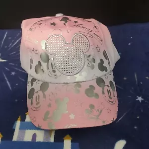 NUOVO cappello berretto baseball Disney Parks orecchie di Topolino rosa paillettes Bling gioiello - Foto 1 di 3