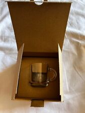 NESPRESSO Set Glass Vertuo TWO each Espresso Cup and& Saucer