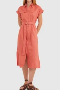 Nuevo con etiquetas Vestido Camisa Midi Sportscraft Anya 100% Lino Naranja Siena S12 PVP249,95 - Imagen 1 de 9