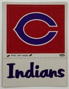 Cleveland Indians - Vintage "Real Cloth" Sticker - 1965-1969 - Picture 1 of 4