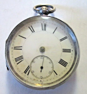 Ca 1866 English Pocket Watch Sterling Silver Case 20s Swing Out Movement - Image 1 of 4