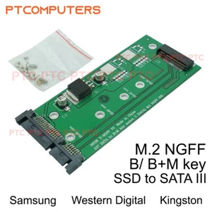 SATA3.0 to M.2 NGFF B-key SSD Adaptor, Support NGFF M.2 SSD 2230 2242 2260 2280 - Picture 1 of 5