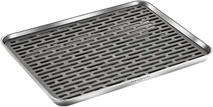 Stainless Steel Drain Tray, Cup & Dish Drying Rack, Drain Board 2 Tier Non Slip - Picture 1 of 7