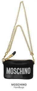 MOSCHINO HANDTASCHE KLEIN SCHWARZ UND GOLD NEU MIT ETIKETT - Bild 1 von 7