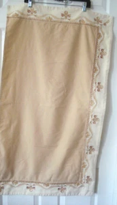 Chris Madden JCP Home Gold Beige King Size Sham Embroidered Trim - Picture 1 of 9