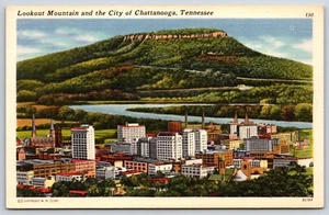Postcard Lookout Mountain And The City Of Chattanooga Tennessee Unposted - Picture 1 of 2