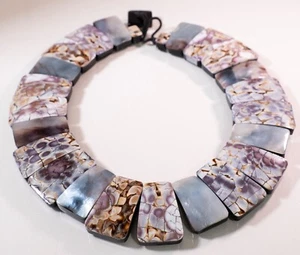Victoria Hayman Abalone Shell On Resin Statement Necklace - Uniquely Hayman - Picture 1 of 5