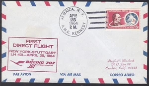 FFC0596 Lufthansa First Flight Cover, FFC, Boeing 747, Los Angeles – Dusseldorf - Picture 1 of 2