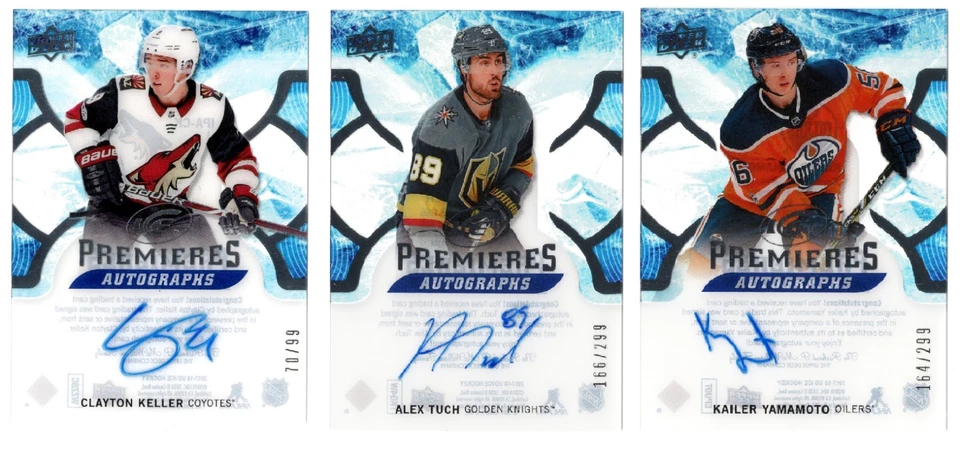 2017-18 Upper Deck Ice Rookie Ice Premieres Autograph /299 /199 Pick From List - Image 1 of 1