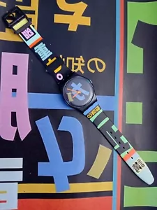 Swatch Gent Neu NOS Harajuku GB124 1989 Vintage Armbanduhr Jahre 80 - Bild 1 von 9