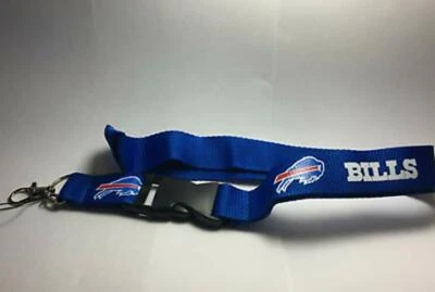 Buffalo Bills Lanyard ID Badge Key Chain Clip Detachable Ticket Holder USA - Image 1 of 4