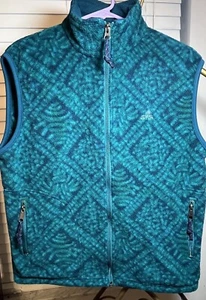 EMS Eastern Mountain Sports Women's M Vest Retro Teal Design Polartec - Picture 1 of 13