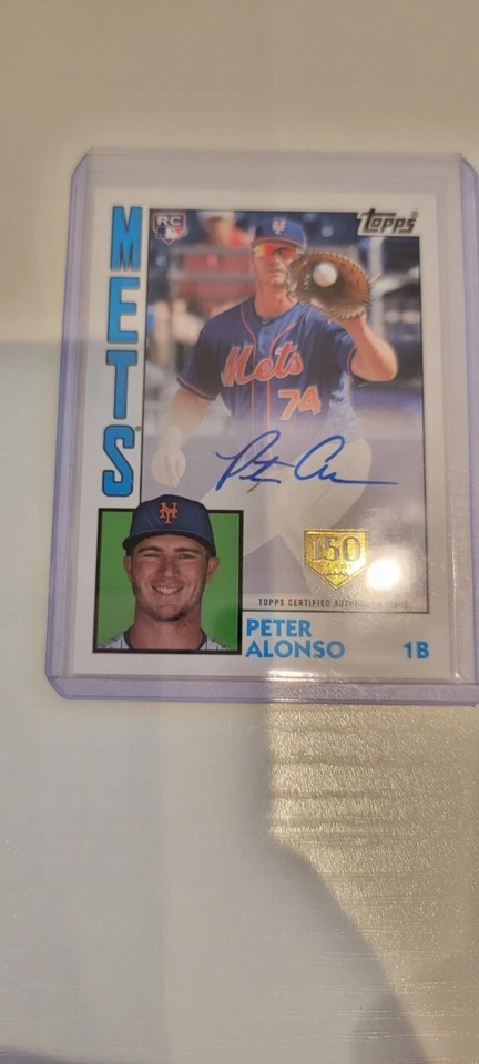 2019 Topps PETE ALONSO #84R-PA Rookie RC 1984 Auto  New York Mets 040/150 Mets - Image 1 of 2