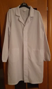 03 CAMICI DA LAVORO BIANCO PER MEDICO DOTTORE 100% COTONE LABORATORIO FARMACISTA - Foto 1 di 6