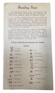 Branding Eisen Vintage Werbebroschüre Goldwater's Store Arizona Texas etc. - Bild 1 von 4