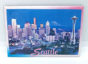 Calamita frigorifero souvenir Seattle Washington Skyline - Foto 1 di 4
